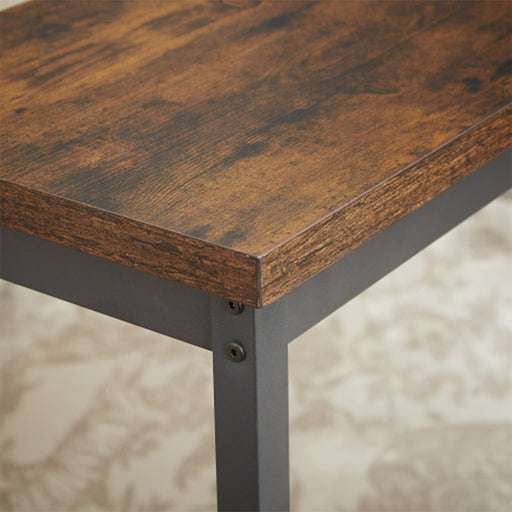 Rustic Industrial Bar Table & Stool Dining Set Closeup