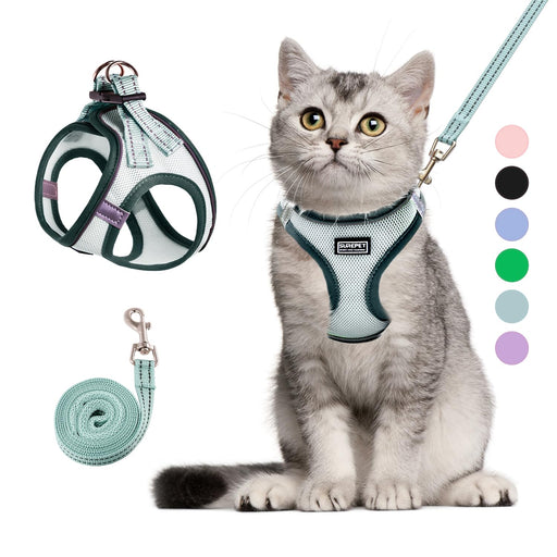 Soft Reflective Cat Harness and Leash Set