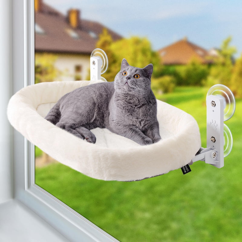 Spacious Cat Window Perch with Reversible Cushion