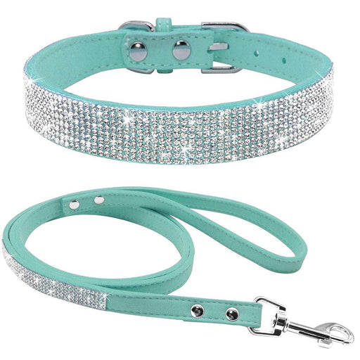 Sparkling Rhinestone Dog Collar and Leash Set