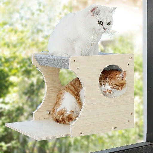 Sturdy Double-Level Cat Window Perch
