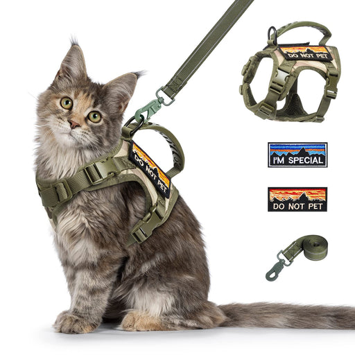 Tactical Cat Harness with Leash