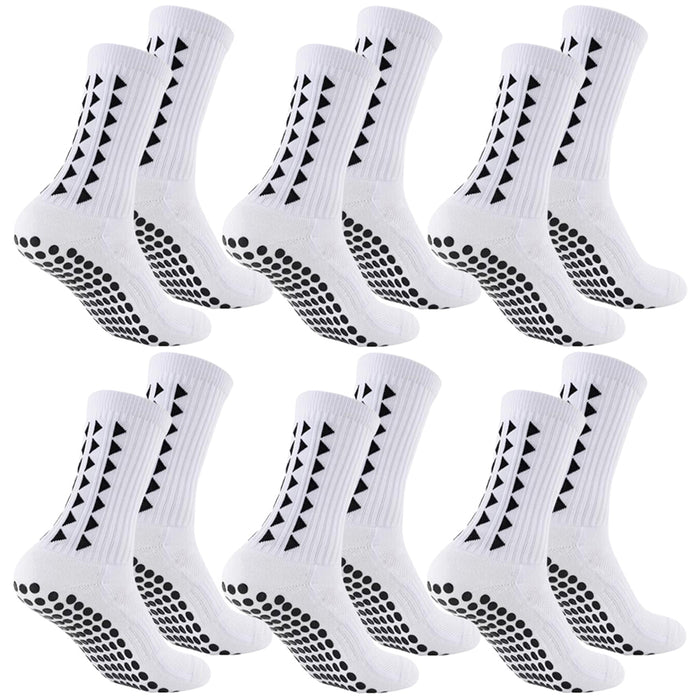 Unisex grip socks available in black, white, and mixed color options for versatile wear
