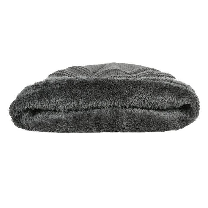 Warm knit beanie fits head sizes 21.6-23.6 inches (55-60cm) with adjustable comfort
