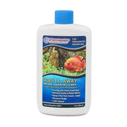 White plastic bottle with blue cap of DrTim's Aquatics Waste-Away freshwater aquarium cleaner