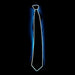 White LED neon tie glowing brightly in darkness
