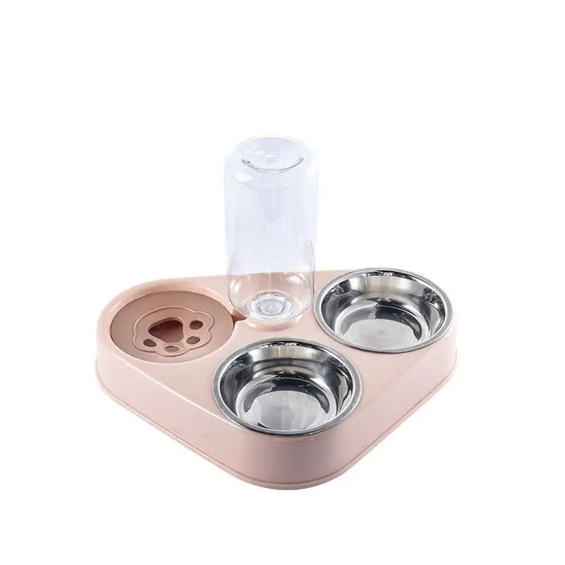 3-in-1 Pet Food Bowl with Automatic Drinking Feeder